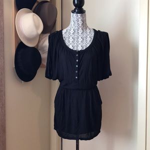 BCBG Little Black Casual Mini Dress With Pockets